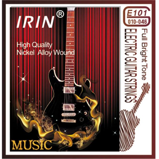 Corda de Guitarra Elétrica IRIN de Metal de Níquel para Rock - Modelos E100 a E105, Acessório Essencial para Músicos