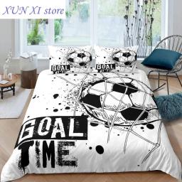 Conjunto de cama de futebol americano para meninos e meninas, futebol consolador, queen size capa de edredão para crianças, colcha esportiva, novo - Image 2
