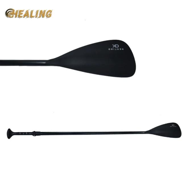 Remo SUP Ajustável de 170 a 220 cm com Pás de Caiaque e Eixo de Liga Reforçada em Fibra de Vidro