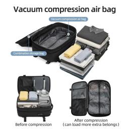 Mochila de viagem masculina compressão a vácuo mochila portátil 17 polegada estendida grande capacidade mochila escolar caminhadas mochila de negócios - Image 4