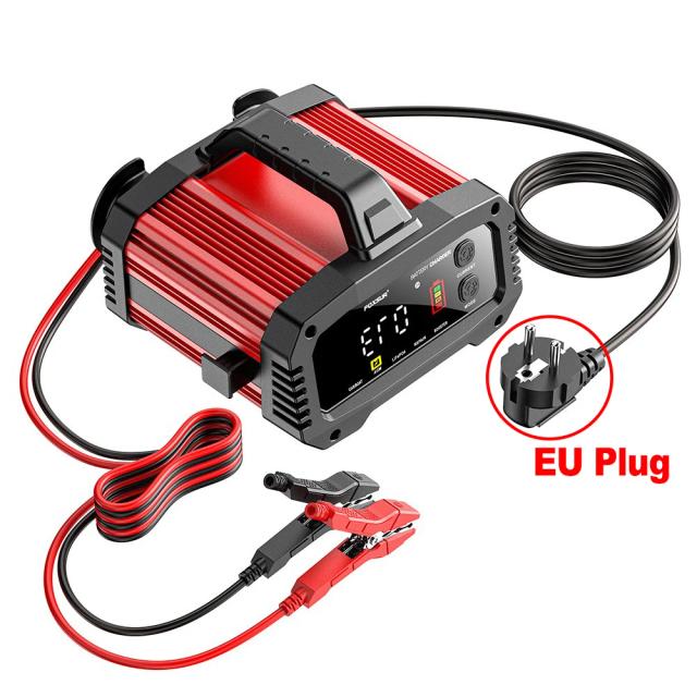 Carregador Inteligente Portátil para Baterias de Carro, Motocicletas e Chumbo Ácido - Reparo de Pulsos 12V a 24V, 25A e 15A AGm GEL LiFePO4