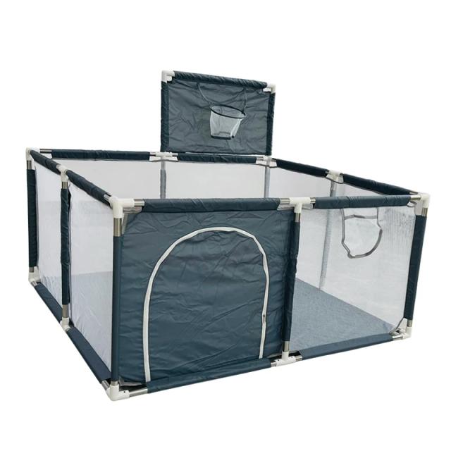Playground Seguro para Bebês: Cercas de Espuma Quadrada IMBABY de 128x128cm com Barreira de Segurança e Bolas para Diversão