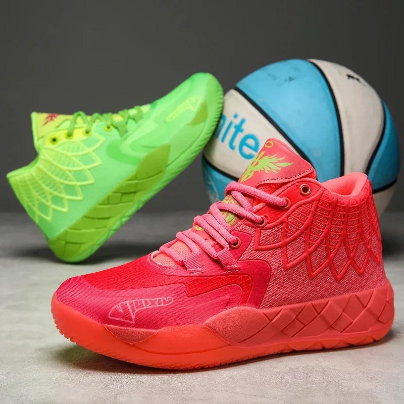 Tênis confortáveis de basquete masculino, sapatos antiderrapantes, treinamento de ginástica, sapatos esportivos respiráveis, resistentes ao desgaste, moda - Image 1