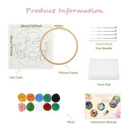 GATYZTORY-Kit De Pintura De Feltro Para Iniciantes, Conjunto De Pintura De Feltro Com Agulhas, Moldura Decorativa, Paisagem De Árvore, Decoração De Casa - Image 3