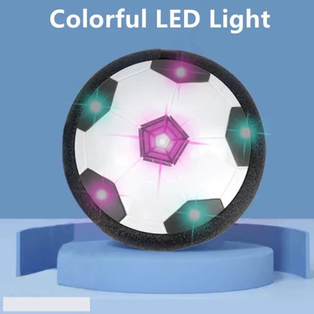 Bola de Futebol Elétrica Flutuante com Luz LED e Música - Brinquedo Esportivo Divertido para Crianças ao Ar Livre