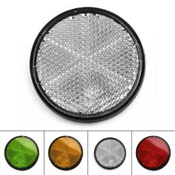 Refletor plástico redondo para bicicleta e motos, Acessório reflexivo para bicicleta, Segurança noturna ciclismo, 1pc - Image 6