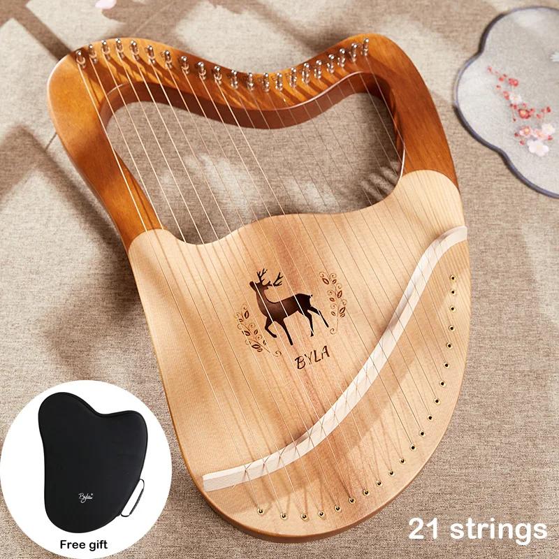 Profissional Lira Harpa com Case Box, mogno Lira Harpa, Cordas De Reposição, Alta Qualidade, 21, 24, 27, 32 Cordas - Image 1