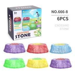 Luzes led pisando pedra crianças habilidades de equilíbrio pré-escolar brinquedo esportivo para crianças integração sensorial treinamento de equilíbrio tátil da criança - Image 4