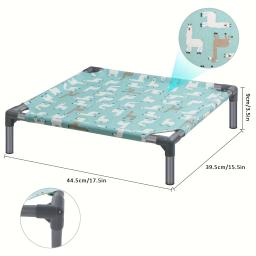 Cama destacável da rede do cão com esteira lavável, À prova de umidade confortável, Cama do cão levantada com fundo antiderrapante, Lateral retangular - Image 2