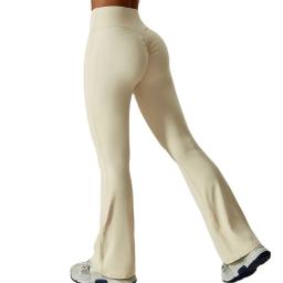 Cintura alta Yoga Bell-Bottoms para Mulheres, apertado, arranhar bunda levantamento, dança calças justas, calças desportivas, correndo Leggings, respirável Fitness Leggings - Image 1