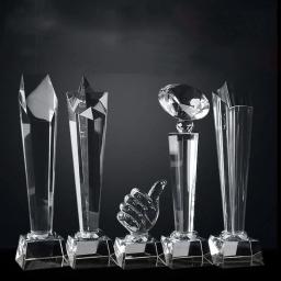 Troféu de cristal personalizado, troféu como prêmio, filme esportivo, cristal personalizado construído, decoração para casa, transporte da gota - Image 1