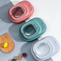 Recipiente de armazenamento de alimentos para cães de estimação dobrável 23l saco de caixa de comida de gato seco selo à prova de umidade com copo de medição gatinho produtos de maca - Image 3