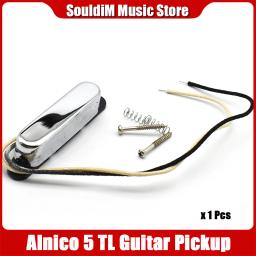 Alnico 5 pescoço captador para guitarra elétrica, Vintage puro, TL, Telecaster, peças, acessórios, Chrome - Image 1