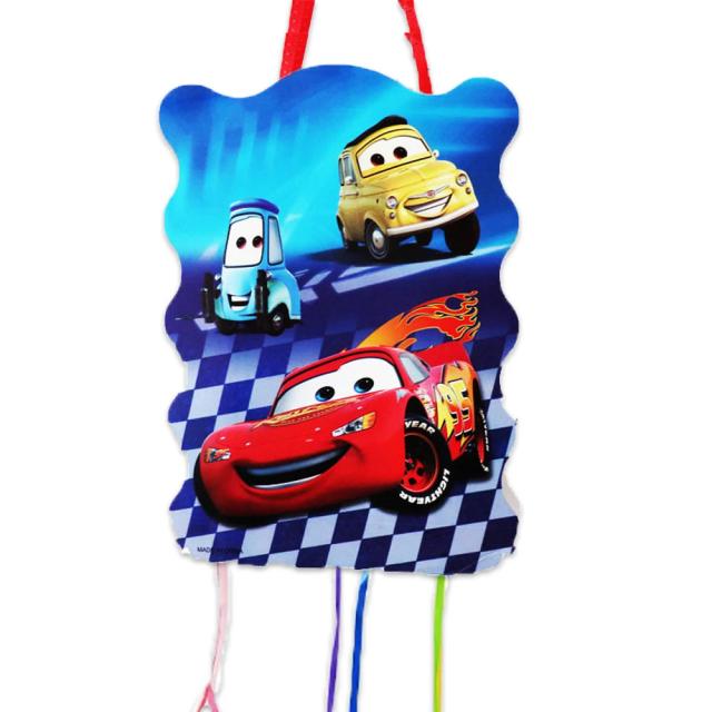 Decoração de Festa Infantil Corrida McQueen: Pinhata Temática de Carros para Meninos e Meninas, Ideal para DIY e Favores, 1 Peça por Lote