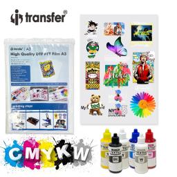 100 Folhas De Papel De Filme De Transferência DTF A4 Dupla Face Grossa Limpar Pretreat Papel De Transferência De Calor PET para Epson Inkjet Printer - Image 2