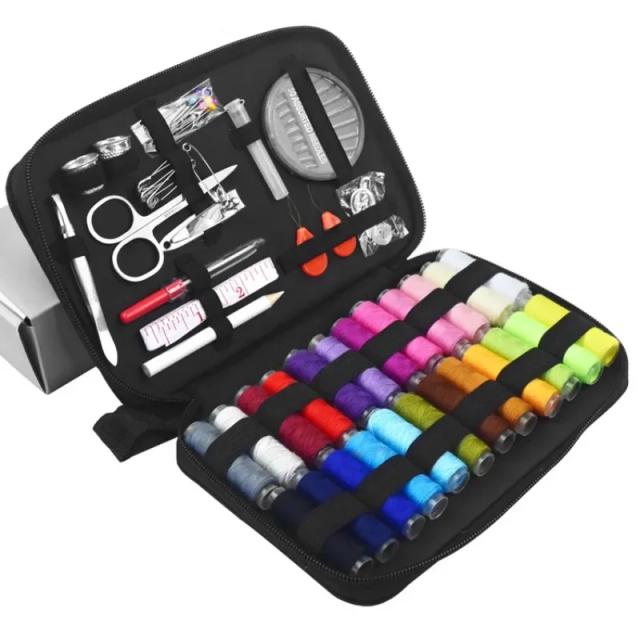 Conjunto Multifunção de Kits de Costura DIY com Caixa: Acessórios para Quilting, Bordado e Ferramentas de Costura Essenciais