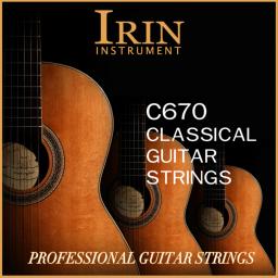 IRIN-C670 Cordas De Guitarra Clássica, Peças De Reposição, Núcleo De Nylon Transparente, Acessórios De Instrumentos Musicais De Prata - Image 1