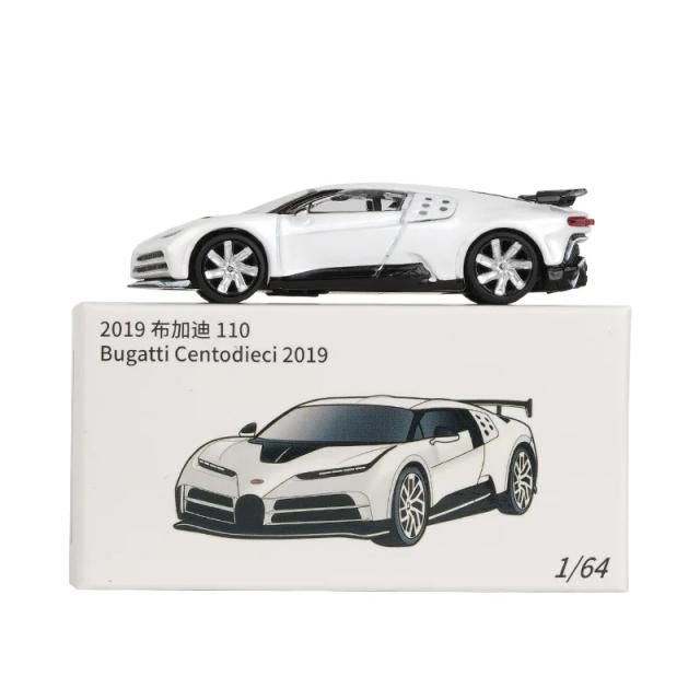 Coleção de Carros Diecast de Metal Super Sport 1:64: Bugatti La Voiture Noire, Chiron, Centodieci e EB110 - Presente Ideal