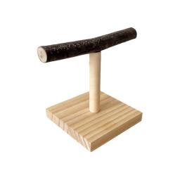 Suporte de mesa natural para animais de estimação, papagaio, madeira bruta, garfo, ramo de árvore, rack, esquilo, pássaro, hamster, poleiros, brinquedos de mordida de mastigar - Image 1