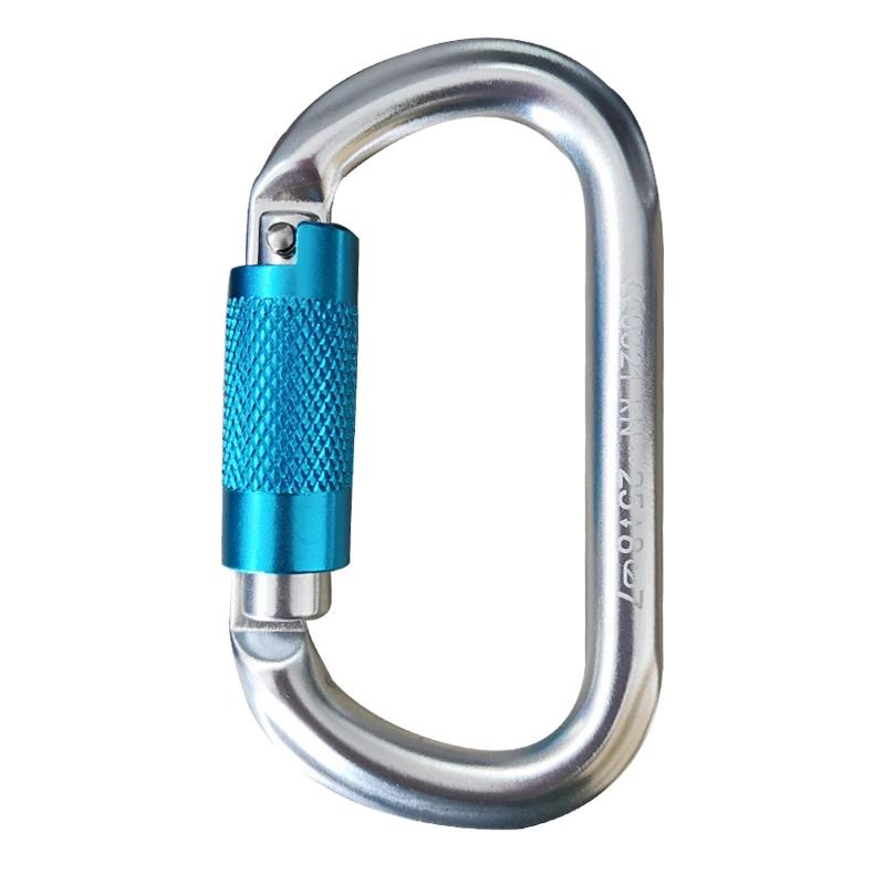 Alumínio D Forma Mosquetão, Equipamento de Camping, Escalada Profissional Key Hooks, Alta Qualidade, 25KN, 4 Pcs, 1Pc - Image 1