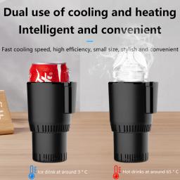 Copo de resfriamento de carro portátil usb para café leite bebidas refrigerador de bebidas elétrico para exibição de temperatura de viagem para carros 12v-24v - Image 2