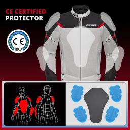 Jaqueta de motocicleta respirável jaqueta de motociclista construída em equipamento de proteção malha moto motociclista roupas jaqueta calças das mulheres dos homens - Image 2