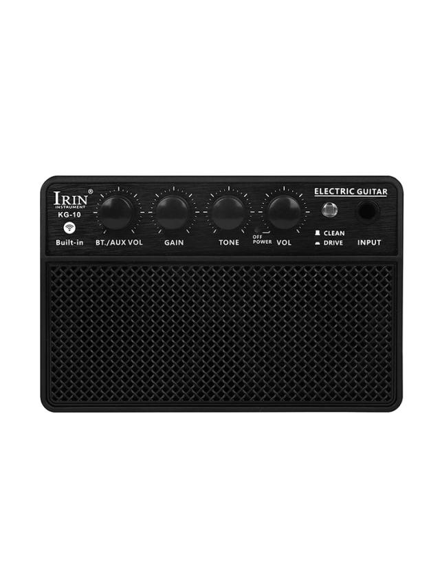 Amplificador Portátil IRIN para Guitarra com 10 Watts, Conexão USB e Bluetooth, Acessórios Inclusos