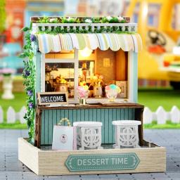 Dollhouse DIY com Luz LED, Magic Moon, Mini Roombox, Casas de Bonecas em Miniatura, Kit Construção com Móveis, Presente de Aniversário - Image 5