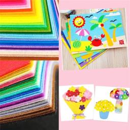 Um conjunto de 40 novas peças de tecido de feltro macio com 40 cores diferentes de tecido não tecido unido para materiais de costura usados em artesanato artesanal, brinquedos de scrapbook - Image 5