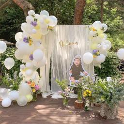 Branco tule cortina para decoração, cortina para festa de casamento, hotel, banquete, atividades ao ar livre, valance - Image 4