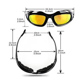Óculos polarizados táticos, óculos de sol com 4 lentes, kit de 4 lentes para esportes ao ar livre, motocicleta, caminhada, pesca, caça - Image 4