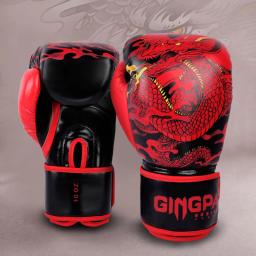 Luvas De Boxe De Couro Resistentes Ao Desgaste Para Treinamento Sanda, Luvas De Combate De Proteção Espessadas, Respirável, De Alta Qualidade, 14oz - Image 1