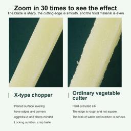 Fatiador de Mandolina Ajustável em Aço Inoxidável, Fatiador Vegetal, Julienne Safe Dicer, Cebola Cenoura Slicer, KC0420 - Image 4
