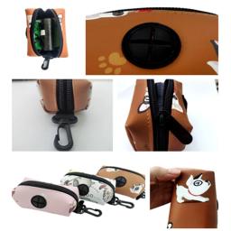 Sacos lixo para animais estimação, dispensador sacos cocô, suporte para coleira cachorro, sólido e portátil - Image 4