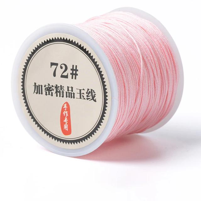 Corda Trançada de Nylon 50m x 0.8mm para Bead, Pulseiras, Nós Chineses e Artesanato em Jóias