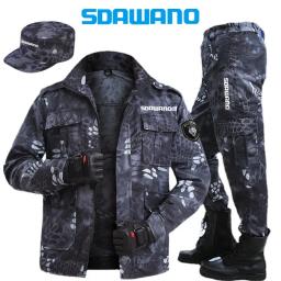 Outdoor Proteção Sets Pesca, Macacão resistente ao desgaste, Vestuário de proteção do trabalho, Black Python Pattern, Terno de camuflagem, Novo, 2024 - Image 3
