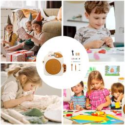 Kit De Roda De Cerâmica Infantil, Ferramentas De Argila De Escultura, Suprimentos De Arte, Velocidade Ajustável, Máquina De Cerâmica De Gato Para Trabalho De Cerâmica - Image 4