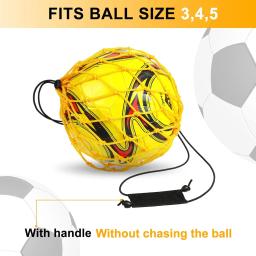 Solo Soccer Kick Trainer Bola De Futebol, Elastic Training Net, Equipamento De Treinamento Acessórios, Se Encaixa Bola Tamanho 3, 4, 5 - Image 2