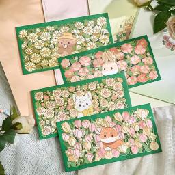 Envelopes florais bonitos com almofadas da letra, selo adesivos, marcadores kawaii, cartões postais, tampa dos cartões, papelaria coreano, 22pcs, conjunto - Image 4