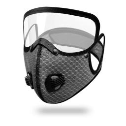 Máscara Facial de Ciclismo com Filtro Óculos Masculinos, Lavável, Reutilizável, Poeira, Bandana, Filtros de Carvão Ativado, Ciclismo, Esporte, Novo - Image 3