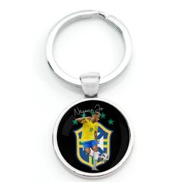 Bandeira do Brasil Chaveiro Chaveiro, Jogador de Futebol Sports Star, Corrente Chave Do Futebol, Anel Acessórios, Saco Pingente, Presente para Fãs - Image 3