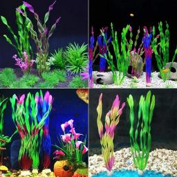 Plásticos Peixes Plantas De Aquário, Plantas De Água De Algas Para Aquário, Decoração Do Tanque De Peixes, 12-35cm, 10Pcs - Image 6