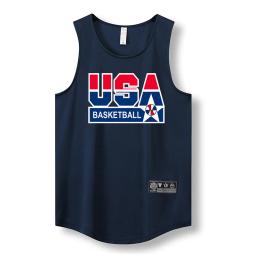 Colete com capuz de basquete masculino uniforme de tiro americano camiseta de treinamento esportes de secagem rápida solto topo sem mangas moletom corrida - Image 6