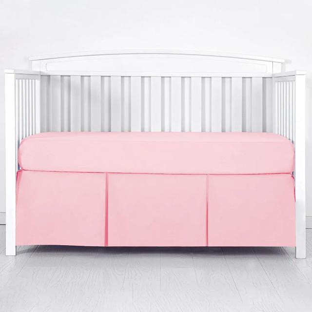 Cama de Berço Plissada 14" com Lençóis Brancos para Bebês Meninos e Meninas - Venda Quente