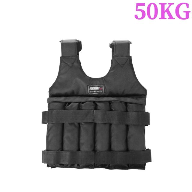 Colete de Treinamento Ajustável para Carga Ponderada com Resistência de 3 kg a 50 kg para Força e Corrida