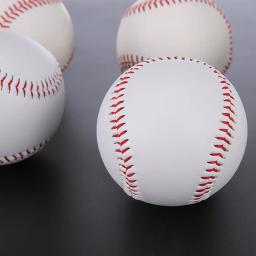 Full Cowhide Baseball Soft Base Bolas, Branco, Handmade, Prática para Treinamento, 30 Lã Núcleo, Beisbol Har, Equipe, 1Pc, 9" - Image 4