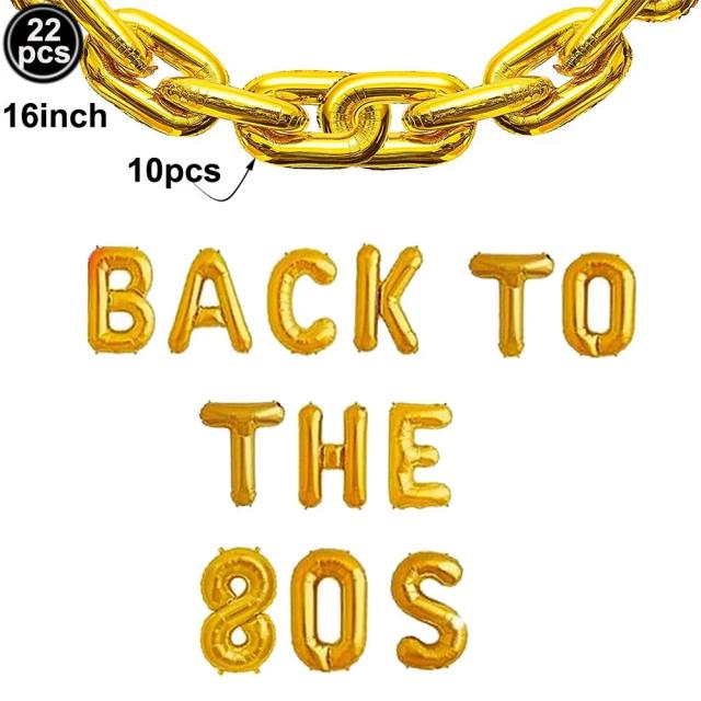 Conjunto de Brinquedos Infláveis Rock Star para Festas com Decorações e Instrumentos Musicais dos Anos 80 e 90