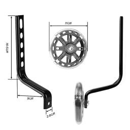 Roda de bicicleta auxiliar para crianças, balanço de PVC mudo, equitação infantil, acessórios universais para bicicletas, 12 em 20 em - Image 2