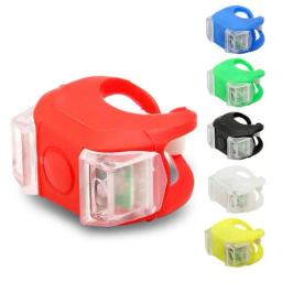 Bicicleta led luz 6th geração silicone duplo-olho luz de aviso de segurança da bicicleta alarme decoração luz com 2pcs cr2032 baterias - Image 1