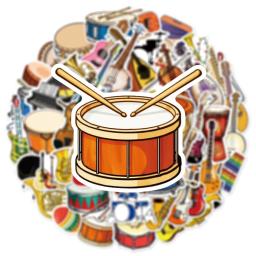 Adesivos vintage para crianças, instrumento musical, violino, scrapbook, mala, guitarra, telefone, suprimentos, 50pcs - Image 4